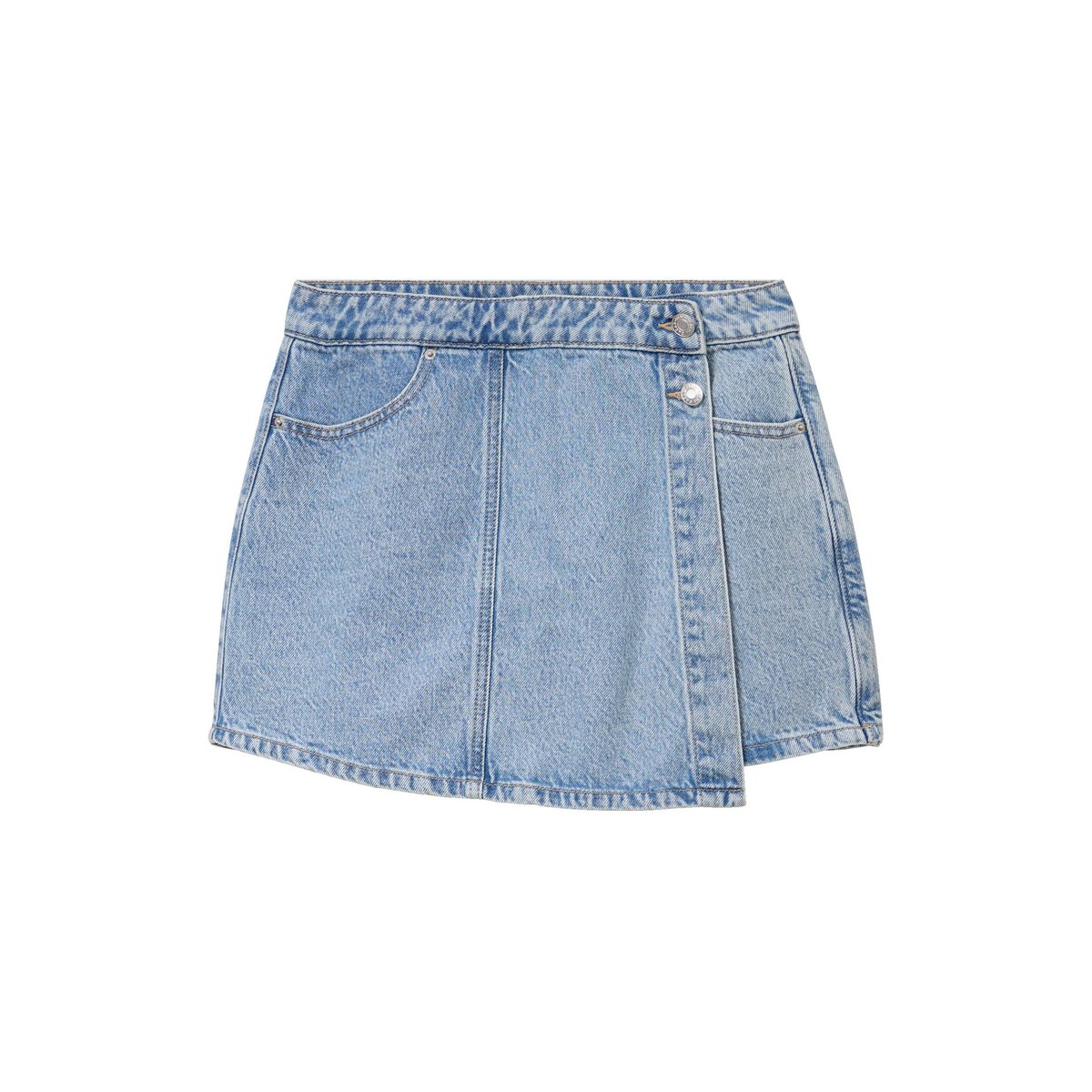 Jupe-short trapèze en jean denim triple stone, CACHE CACHE