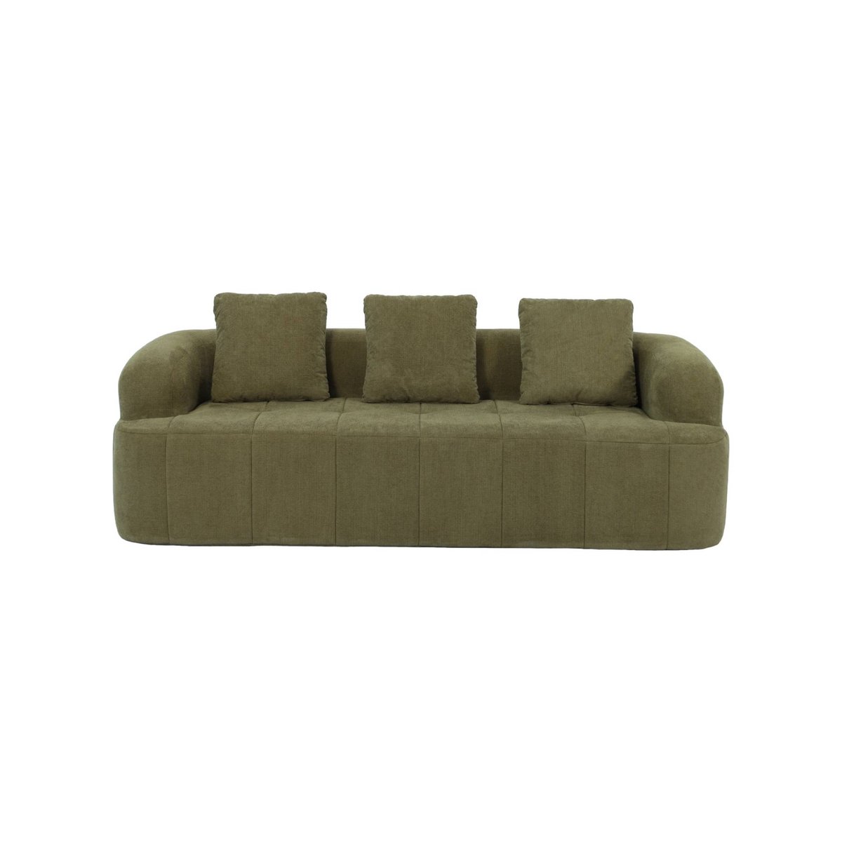 Canapé compressé 3 places tissu NELIO beige, SWEEEK