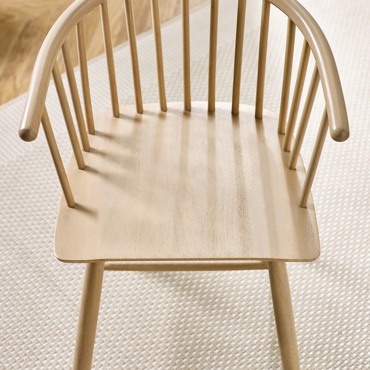 Kael Oak Curved Spindle Dining Chairs (Set of 2) light oak, SO'HOME