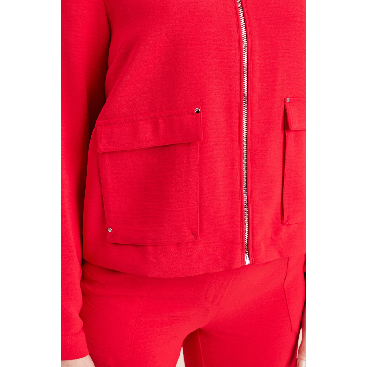 Blouson zippé 2 poches rouge, BREAL