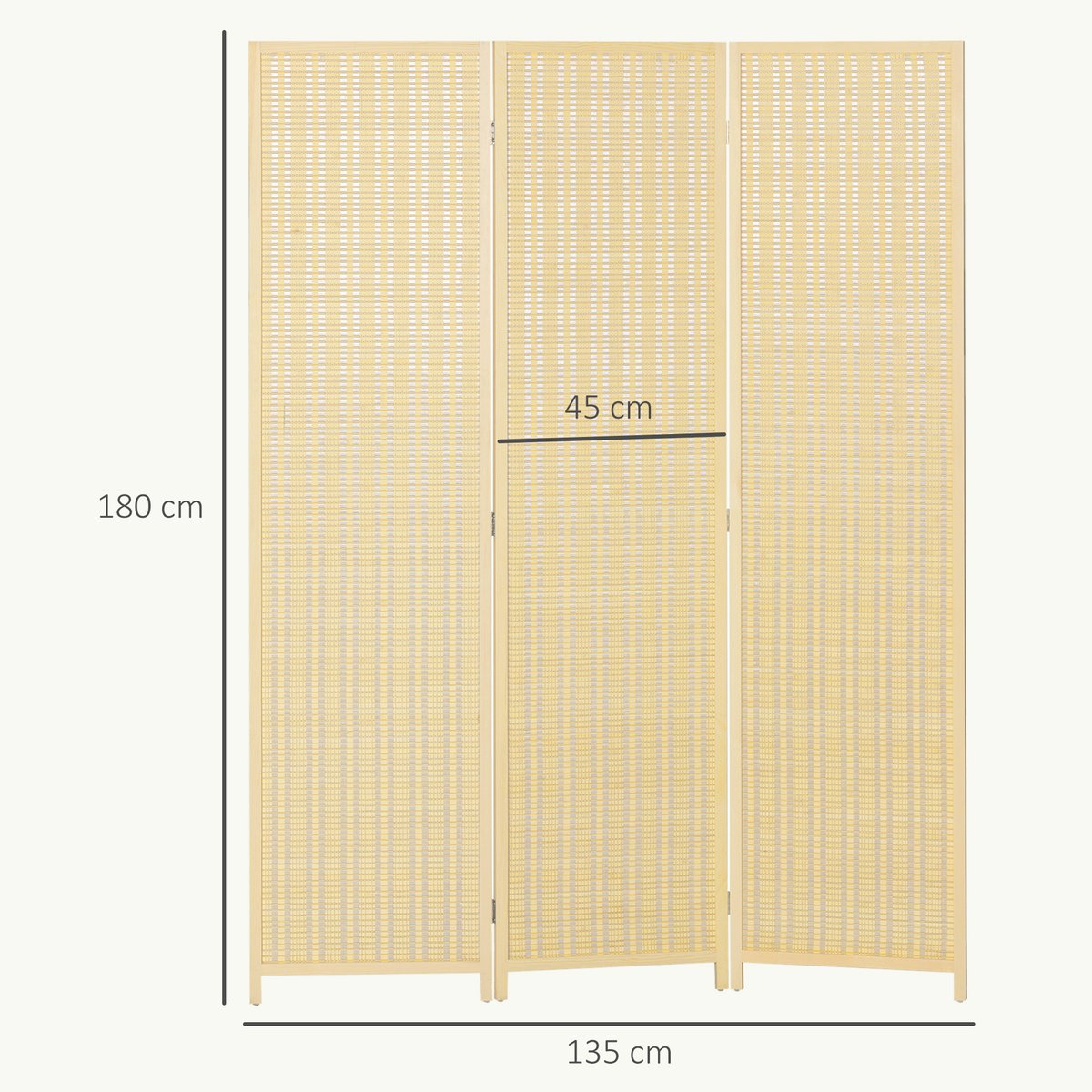 Cloison de séparation Bambou Marron beige, HOMCOM