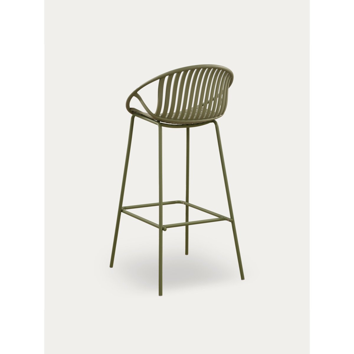 Tabouret Plastique - BAROW vert, KENAY