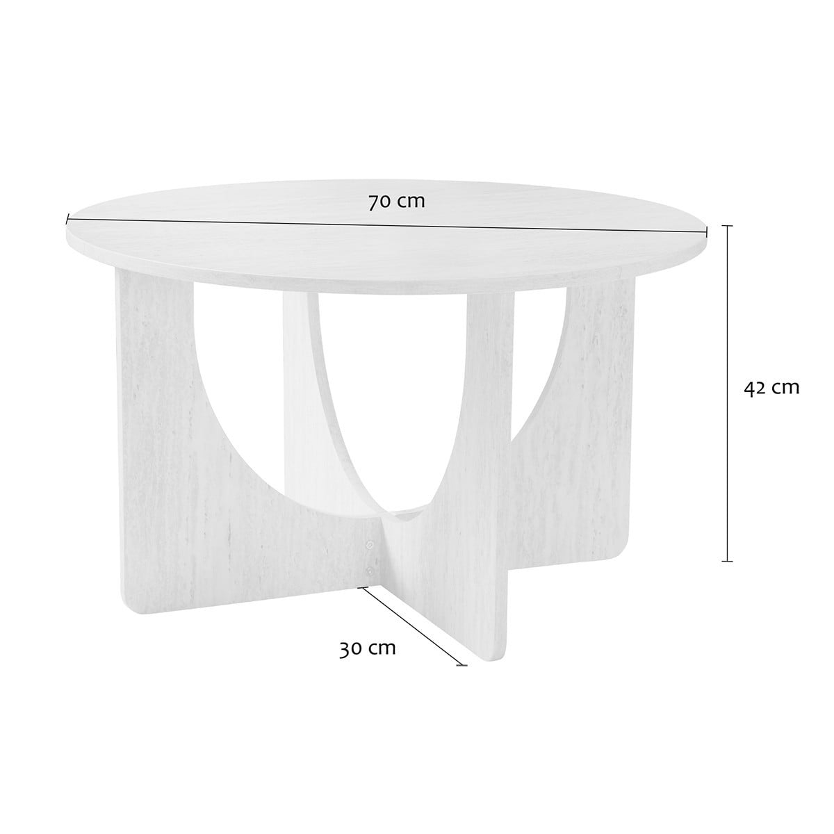Table basse décor travertin MARTA beige, CALICOSY