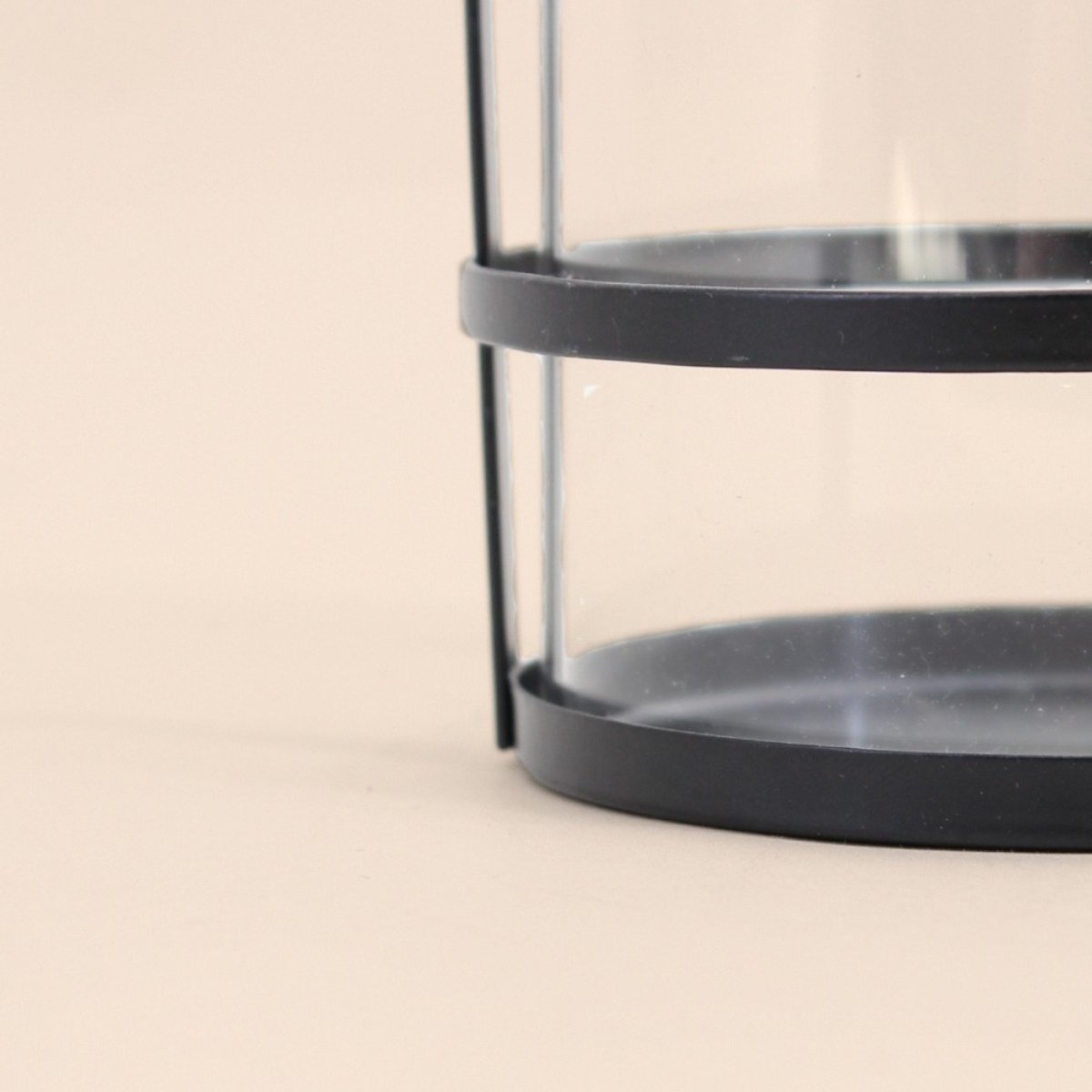 Lanterne en métal et verre 20x10cm noir, ORNAMI