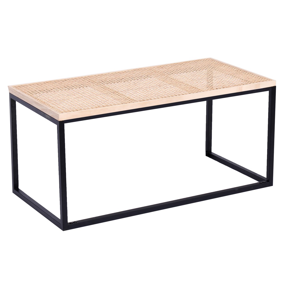 Table basse en rotin et métal, SAPPORO marron, NORDLYS