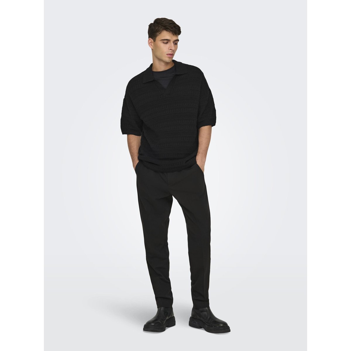 Polo noire - black, ONLY & SONS
