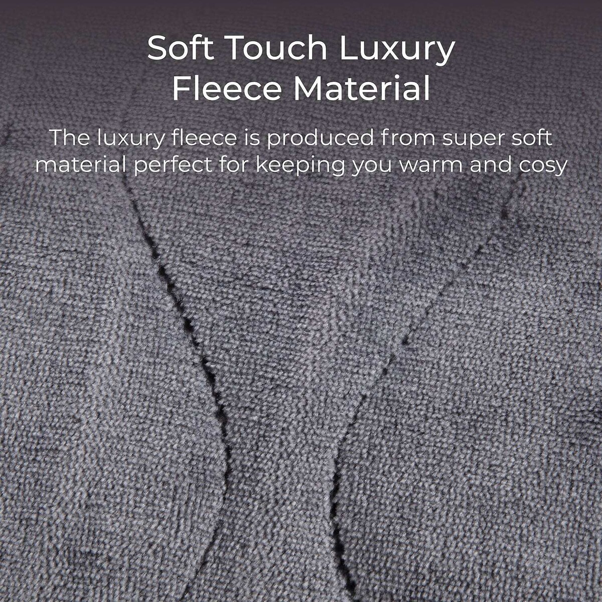 Fleece Electric Over Blanket grey, CARMEN