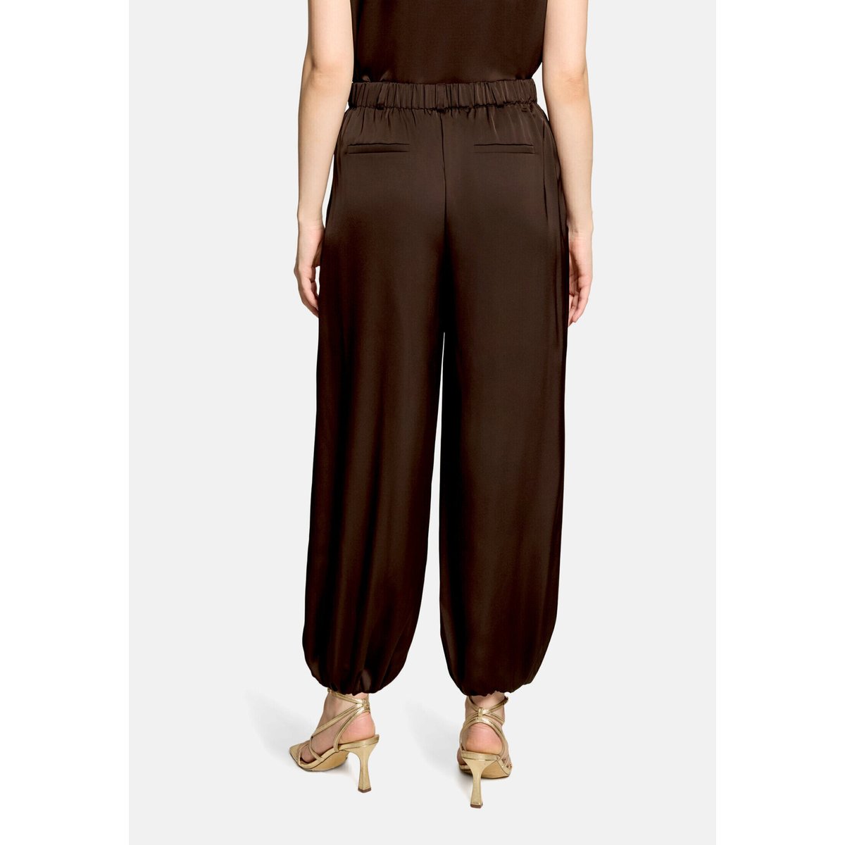 Pantalon à enfiler à élastique espresso brown, VERA MONT