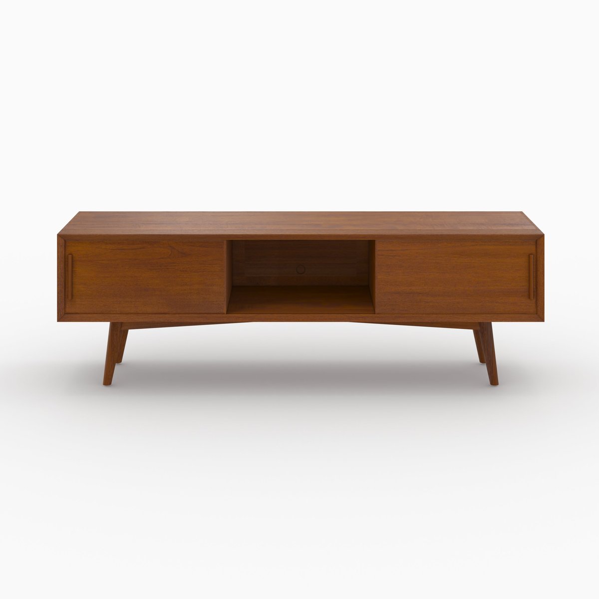 Meuble TV en bois de teck 150 cm - WAYA bois foncé, MAISON PAVANE