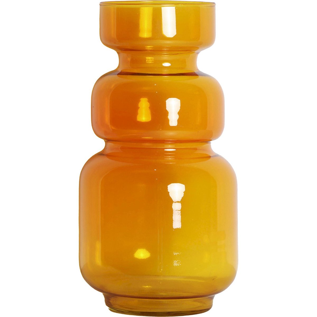 Vase en verre laqué, Style contemporain ambre lumineux transparent, RECOLLECTION