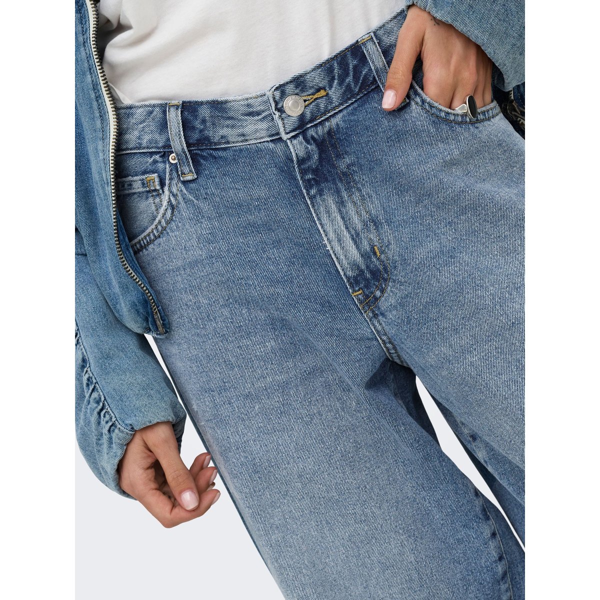 Jean Coupe Droite medium blue denim, ONLY