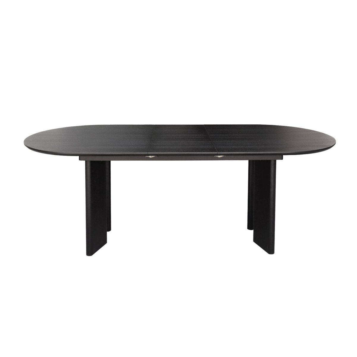 Table à manger oblongue extensible bois d'hévéa et placage chêne 6-8 places ALBANE naturel, SWEEEK