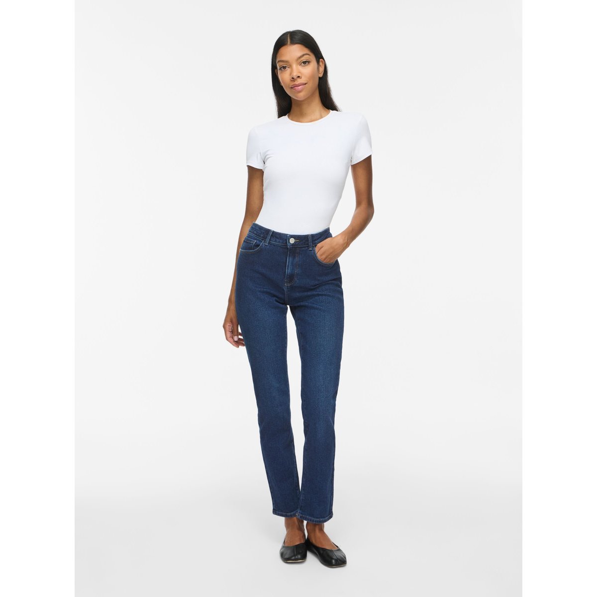 Jean Droit bleu - dark blue denim1, VILA