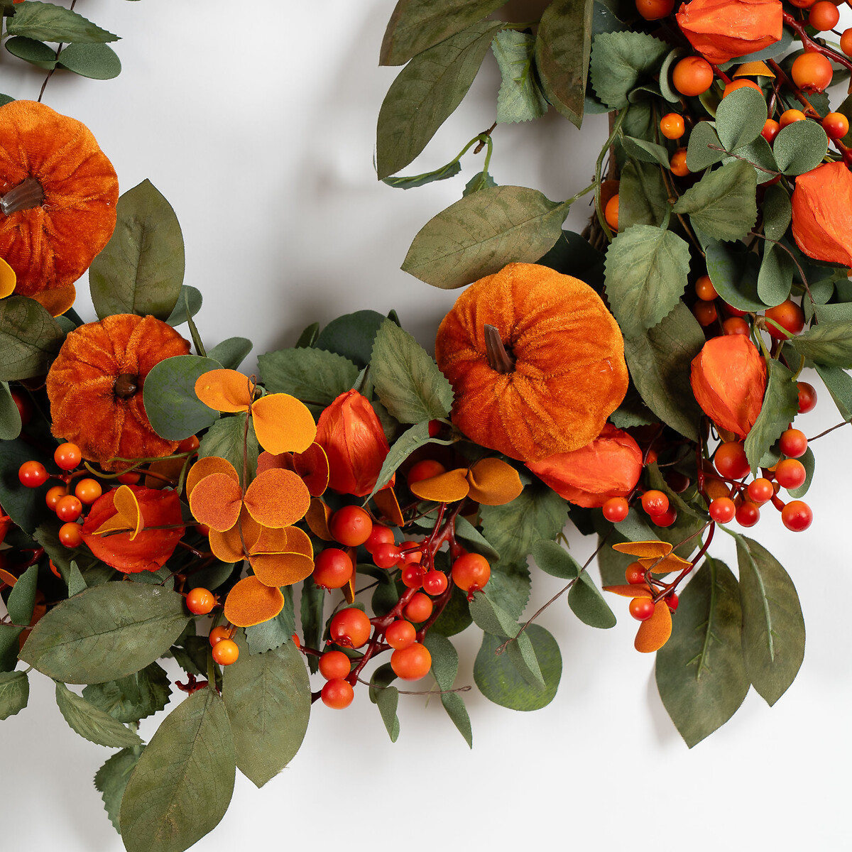 60cm Orange Pumpkin Wreath orange, SO'HOME