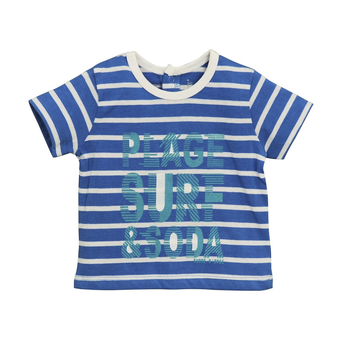 Tee shirt raye surf & soda blanc, SUCRE D'ORGE
