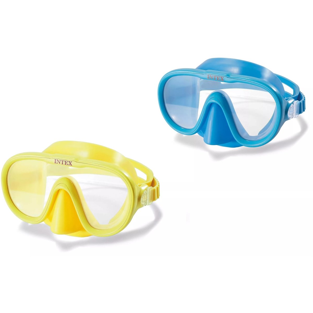 Masque de natation Sea Scan bleu et jaune, INTEX