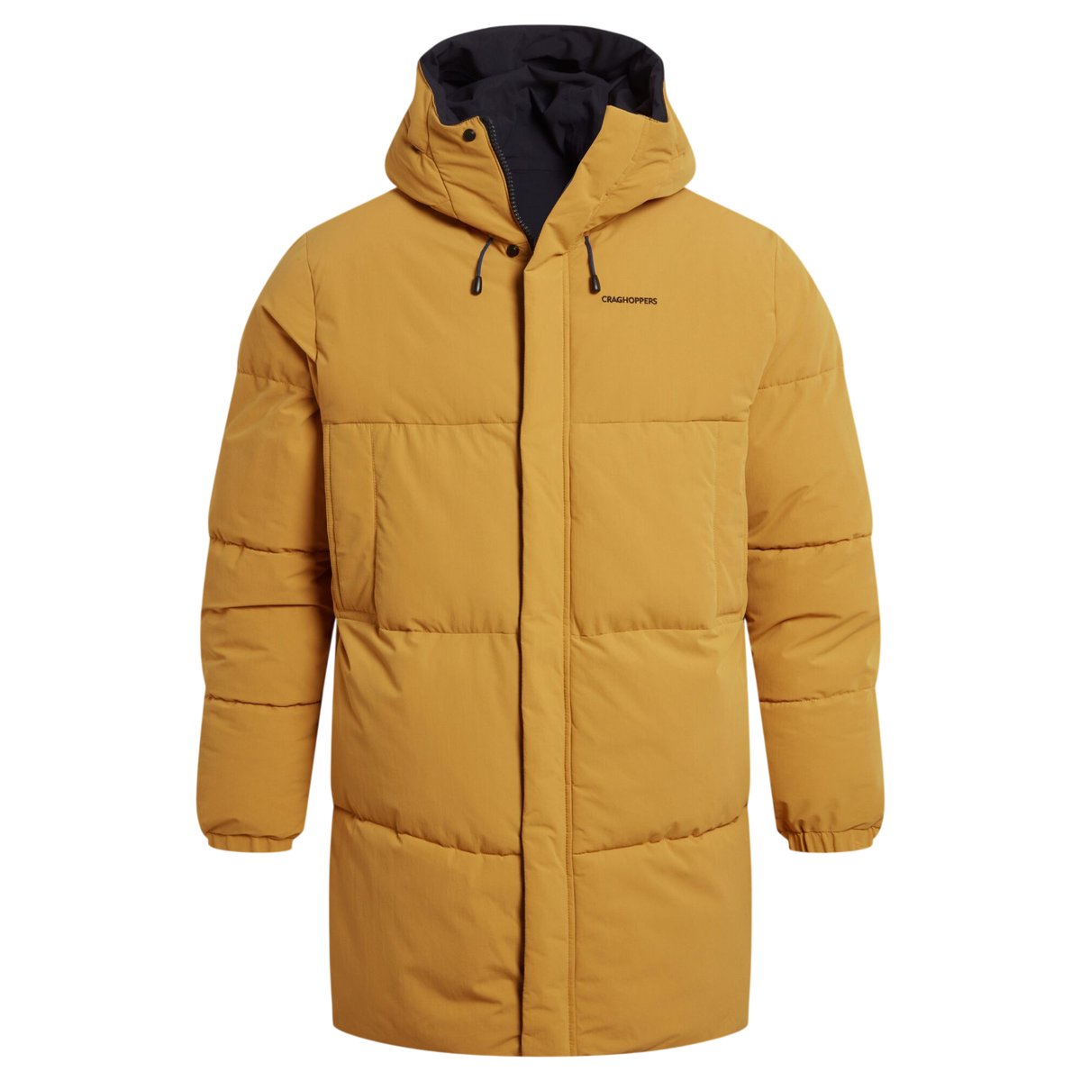 Veste imperméable matelassée et réversible à capuche BANNERDALE bleu marine foncé / jaune foncé, CRAGHOPPERS