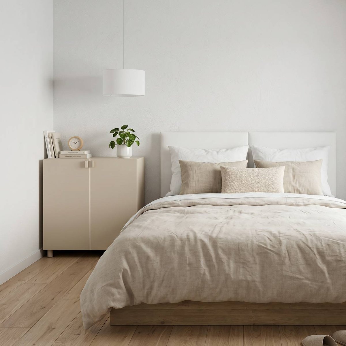Abat-jour pour suspension tissu blanc 20 cm - ROSALIE blanc, CAMIF