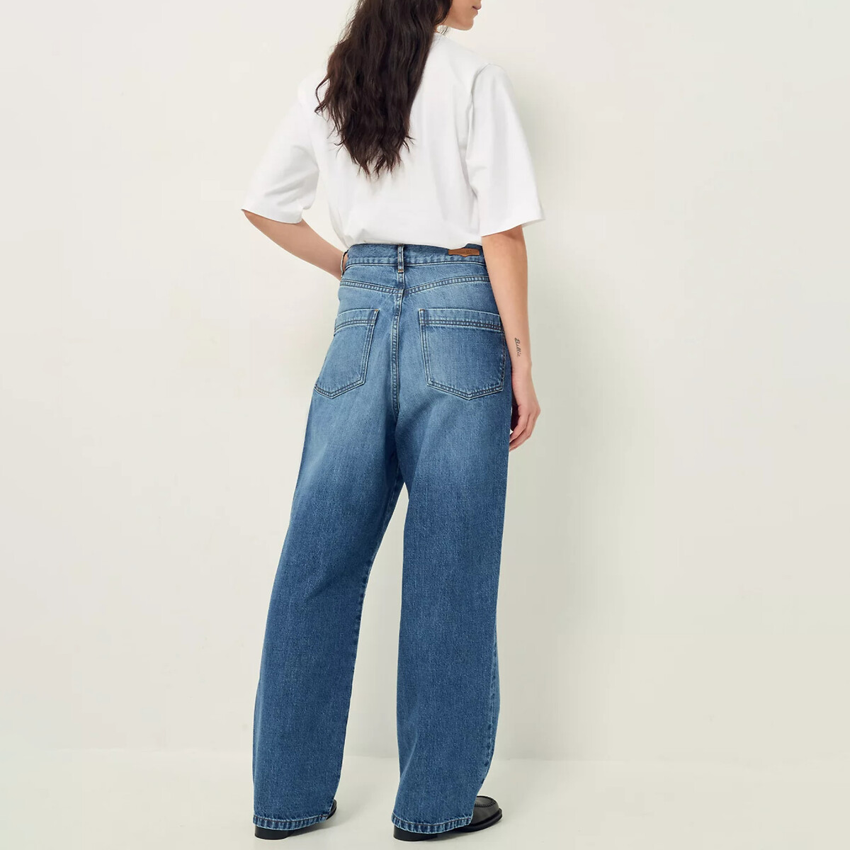 Paperlove Wide Leg Jeans with High Waist faded denim, SESSUN