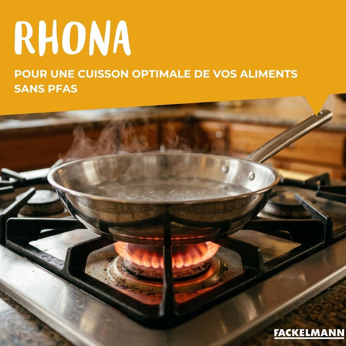 Lot de 2 poêles à frire en inox 20 cm et 28 cm Rhona gris, FACKELMANN