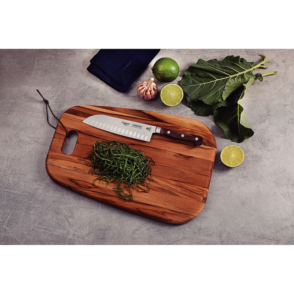 Faca Santoku Century Wood 7", Tramontina madeira, TRAMONTINA