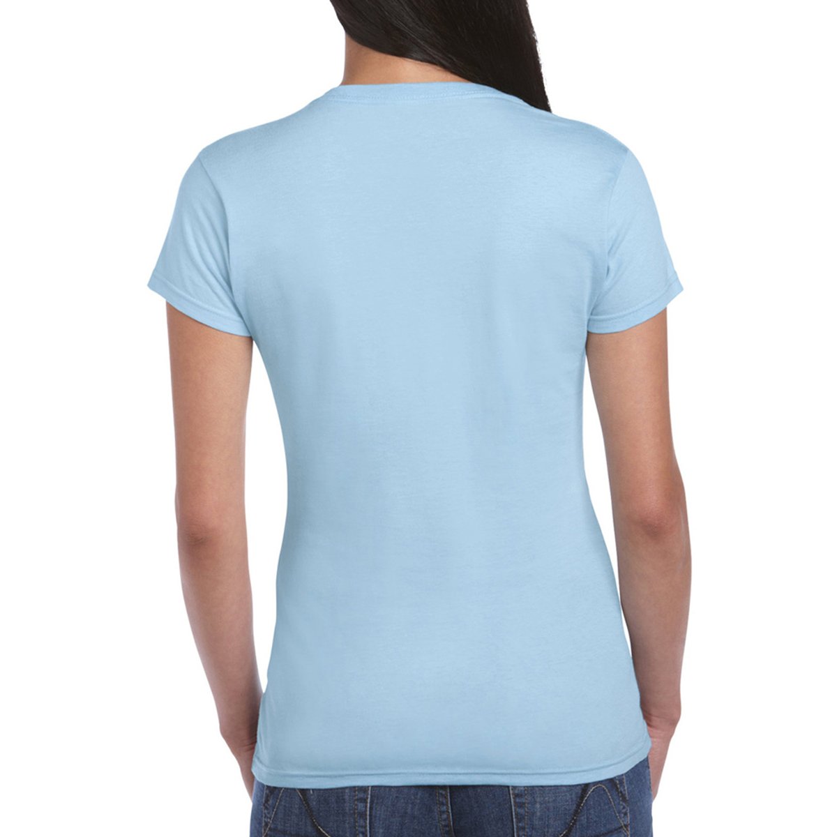 T-shirt uni manches courtes SOFTSTYLE bleu clair, GILDAN
