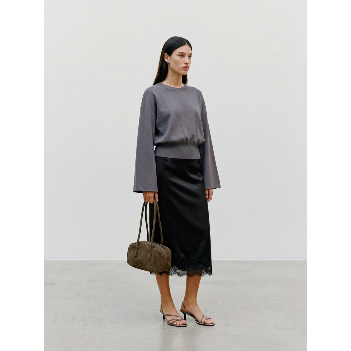 Pull En Maille dark grey melange 1, VERO MODA