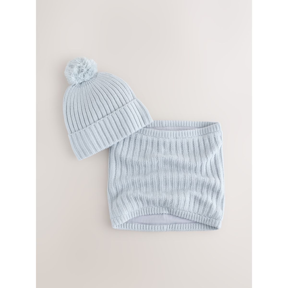 Bonnet à pompon et snood, 2 pièces gris anthracite, NEXT