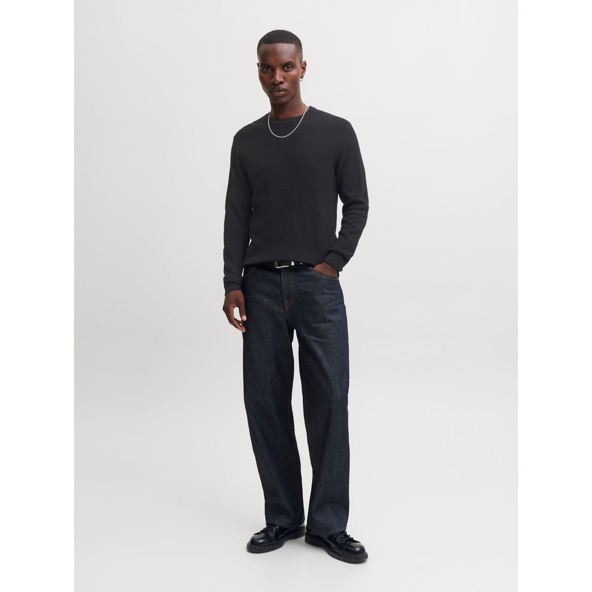 Pull En Maille noire - black, JACK & JONES