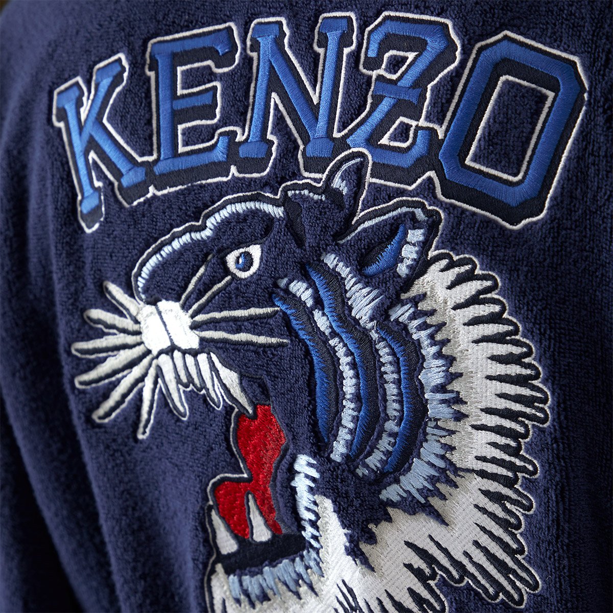 Peignoir de bain en coton, K VTIGER marine, KENZO HOME