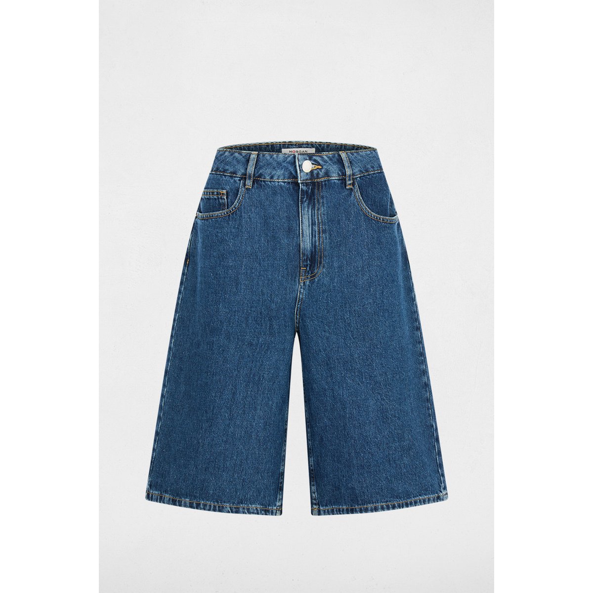 Bermuda taille haute denim brut, MORGAN