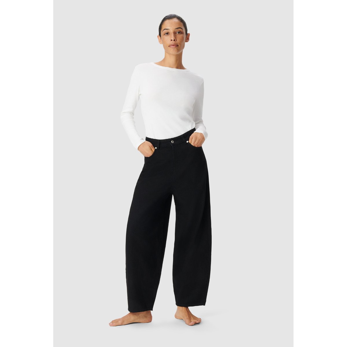 Jean barrel EMILY noir, IKKS
