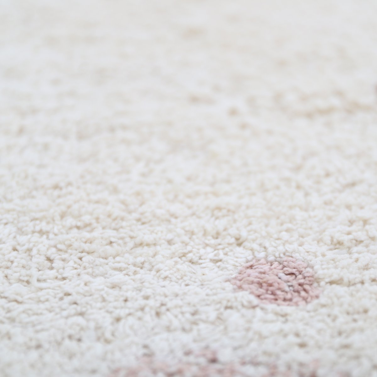 Tapis rond Mallen rose pâle, blanc cassé, NATTIOT