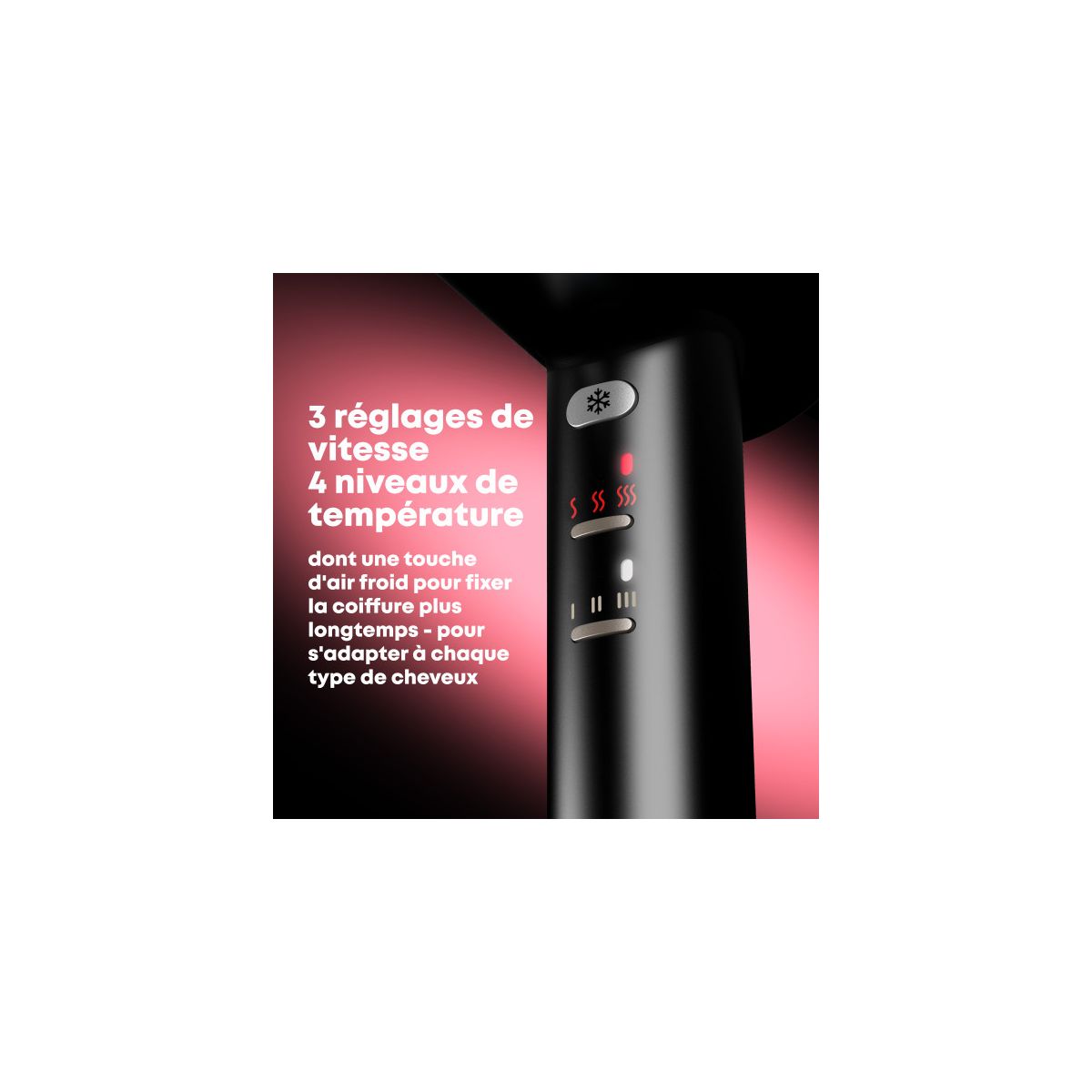 Sèche cheveux professionnel Infrarouge Tri-Care DR-7250-EU noir, REVAMP