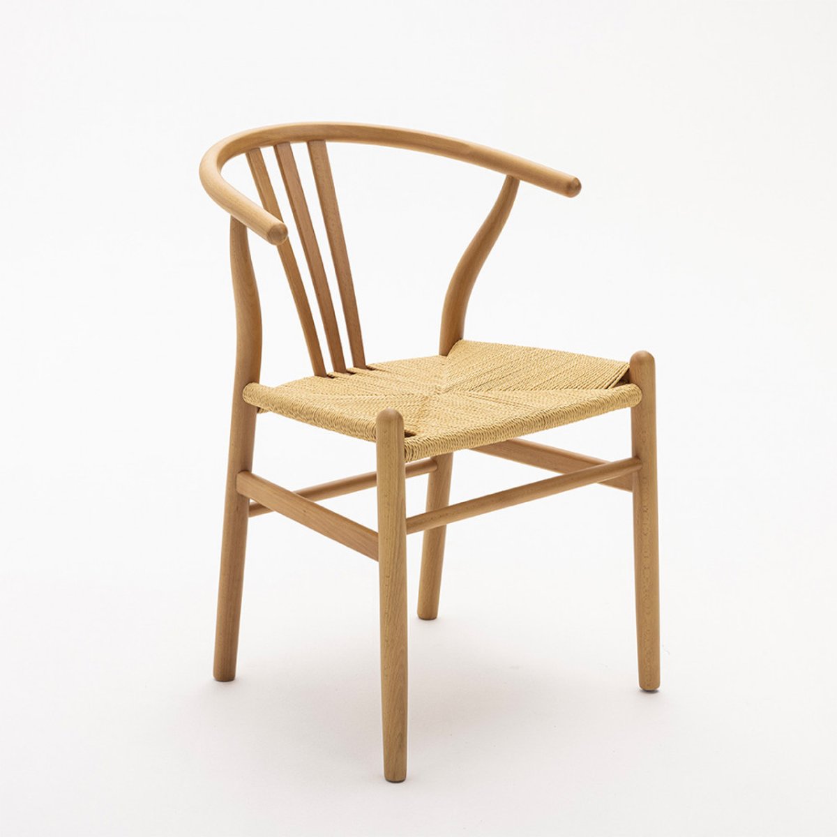 Lot de 2 chaises en corde tressée et bois- LIO bois clair, DRAWER