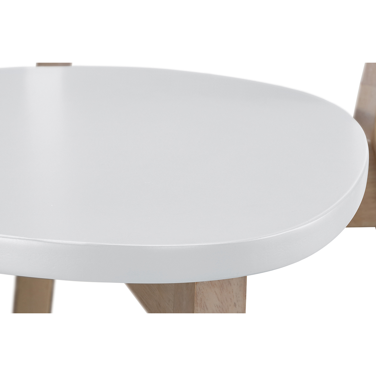 Tabourets de bar scandinaves blanc et bois 75 cm (lot de 2) LEENA blanc, MILIBOO