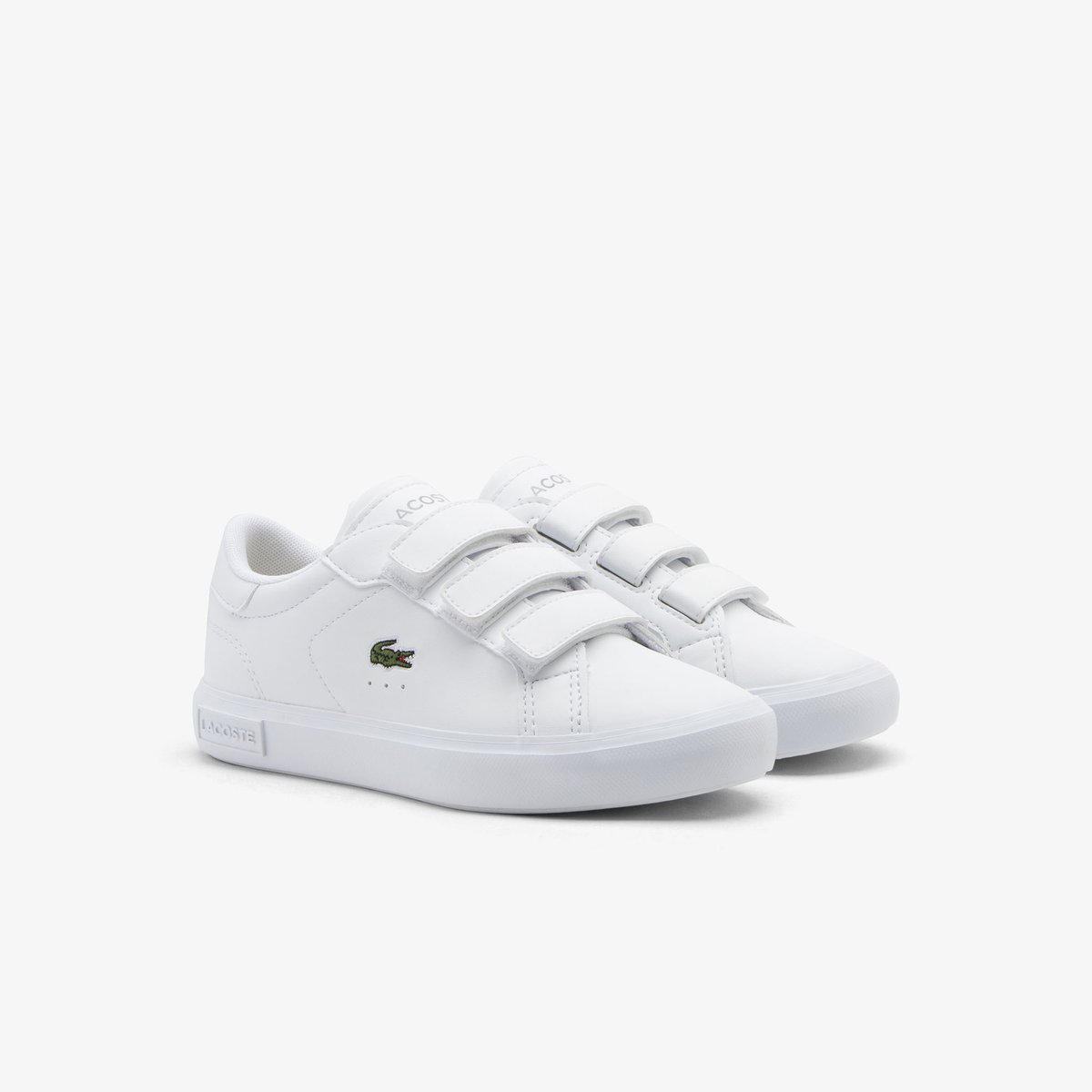 Sneakers Powercourt enfant blanc-21g, LACOSTE