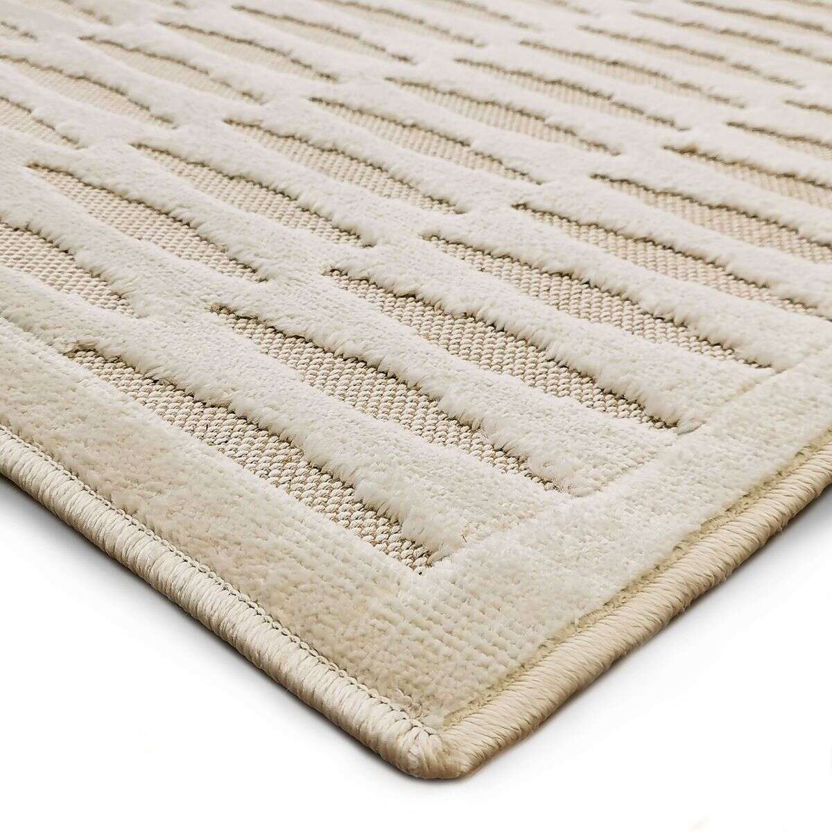 Tapis avec relief motif horizontal EMPRISE HORIZONTAL gris, THE DECO FACTORY