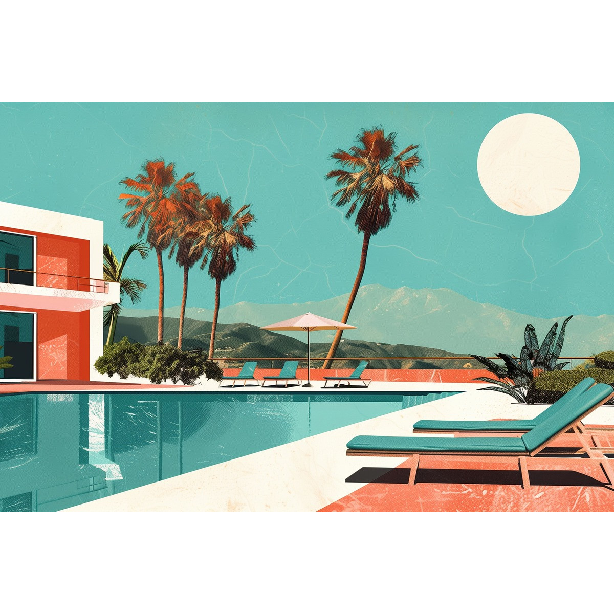 Tableau Mural Oasis Moderne ARCHITECTURE tableau en verre synthétique, CEANOTHE