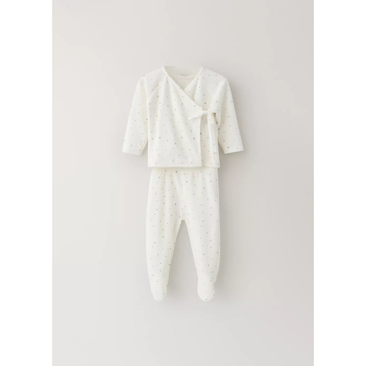 Ensemble pyjama coton blanc cassé, MANGO HOME