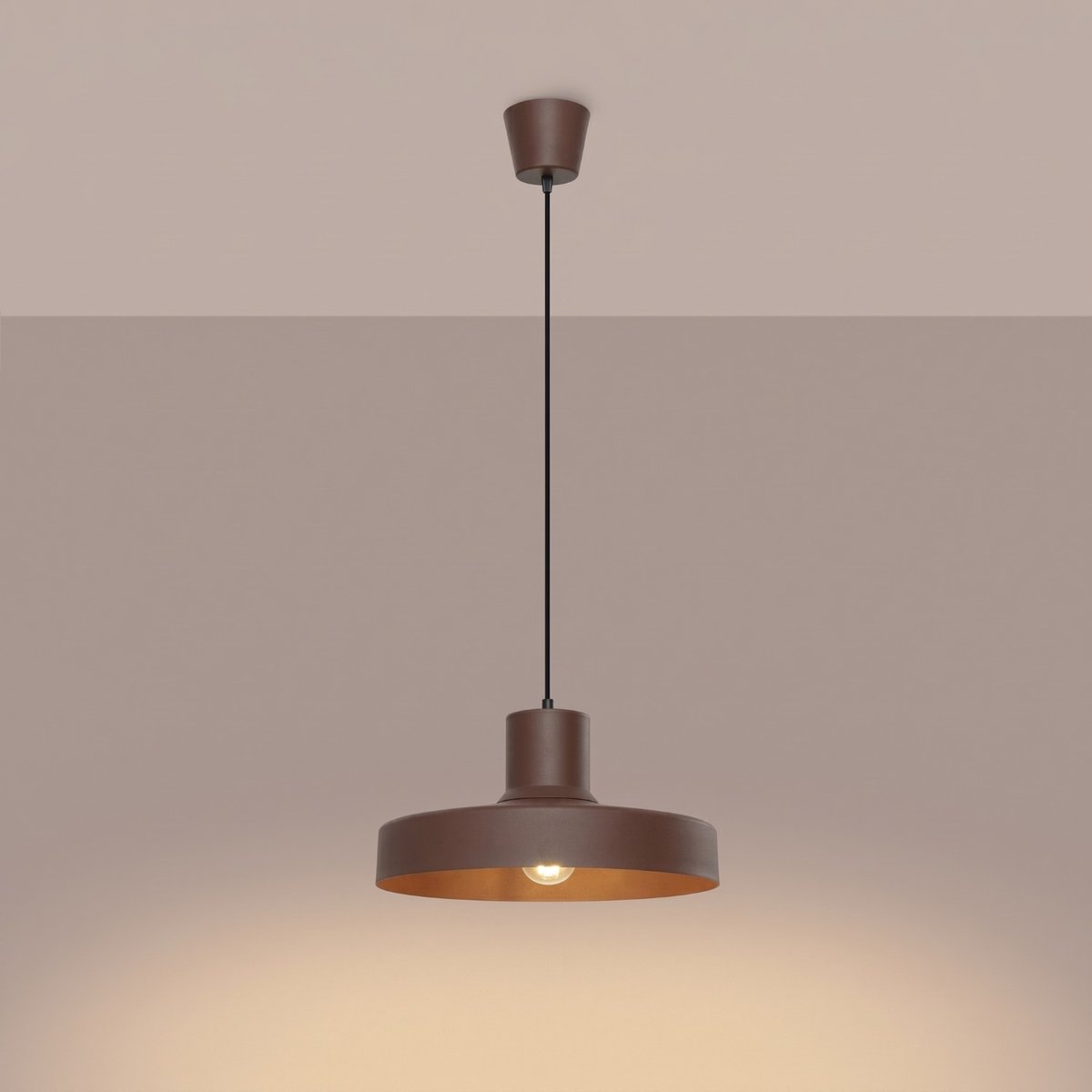 Suspension Acier Marron E27 1 BILO marron, EDEN