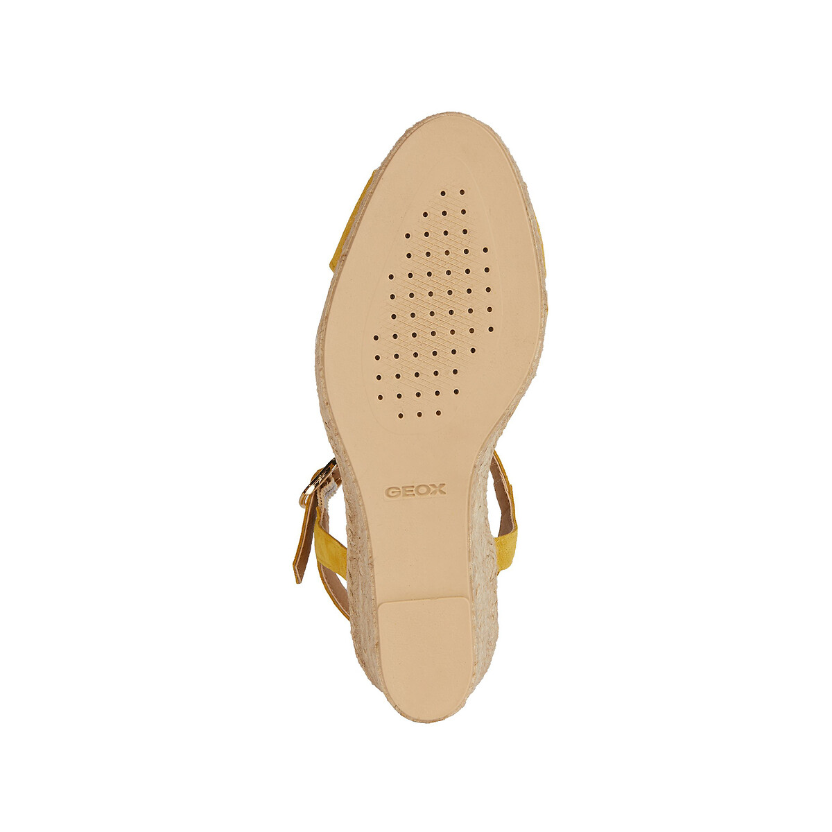 Espadrilles compensées Gelsa jaune, GEOX