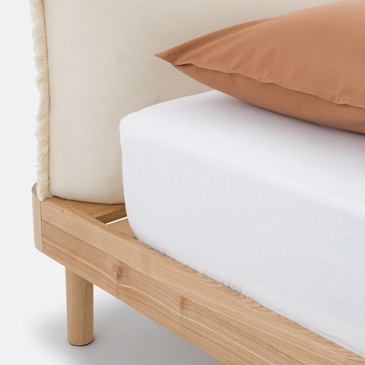 Bett Amedi mit Kopfteil und Lattenrost natur, LA REDOUTE INTERIEURS