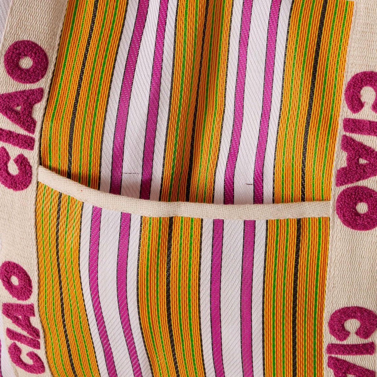 Sac de plage en tissu multicolore Ciao 39x37x14cm doré, WADIGA