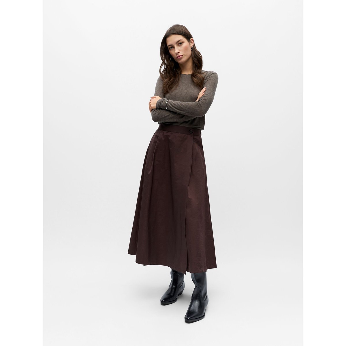 Jupe Mi-Longue seal brown, OBJECT