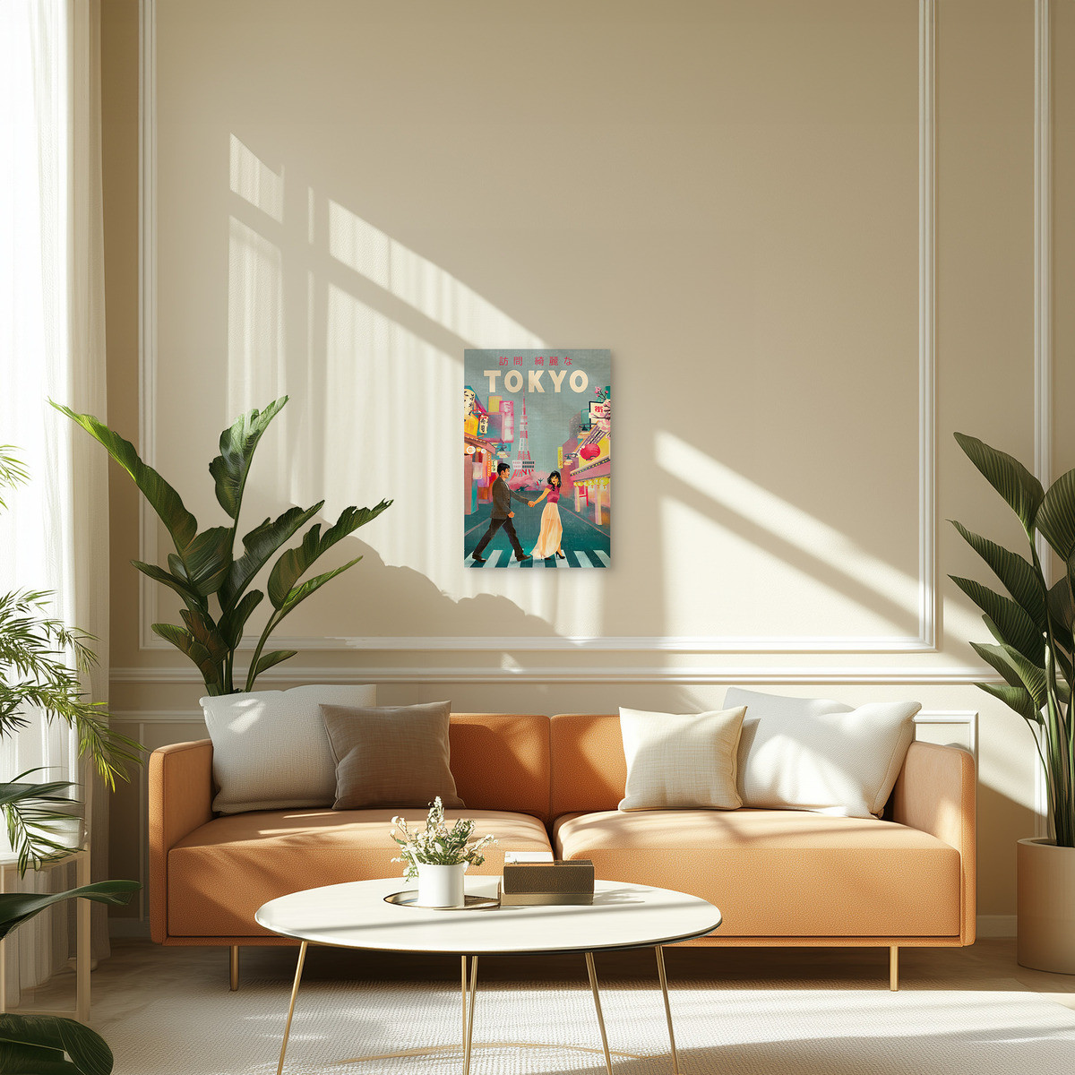 Tableau Sur Toile Tokyo Floral ILLUSTRATION tableaux sur toile-multicolore, CEANOTHE