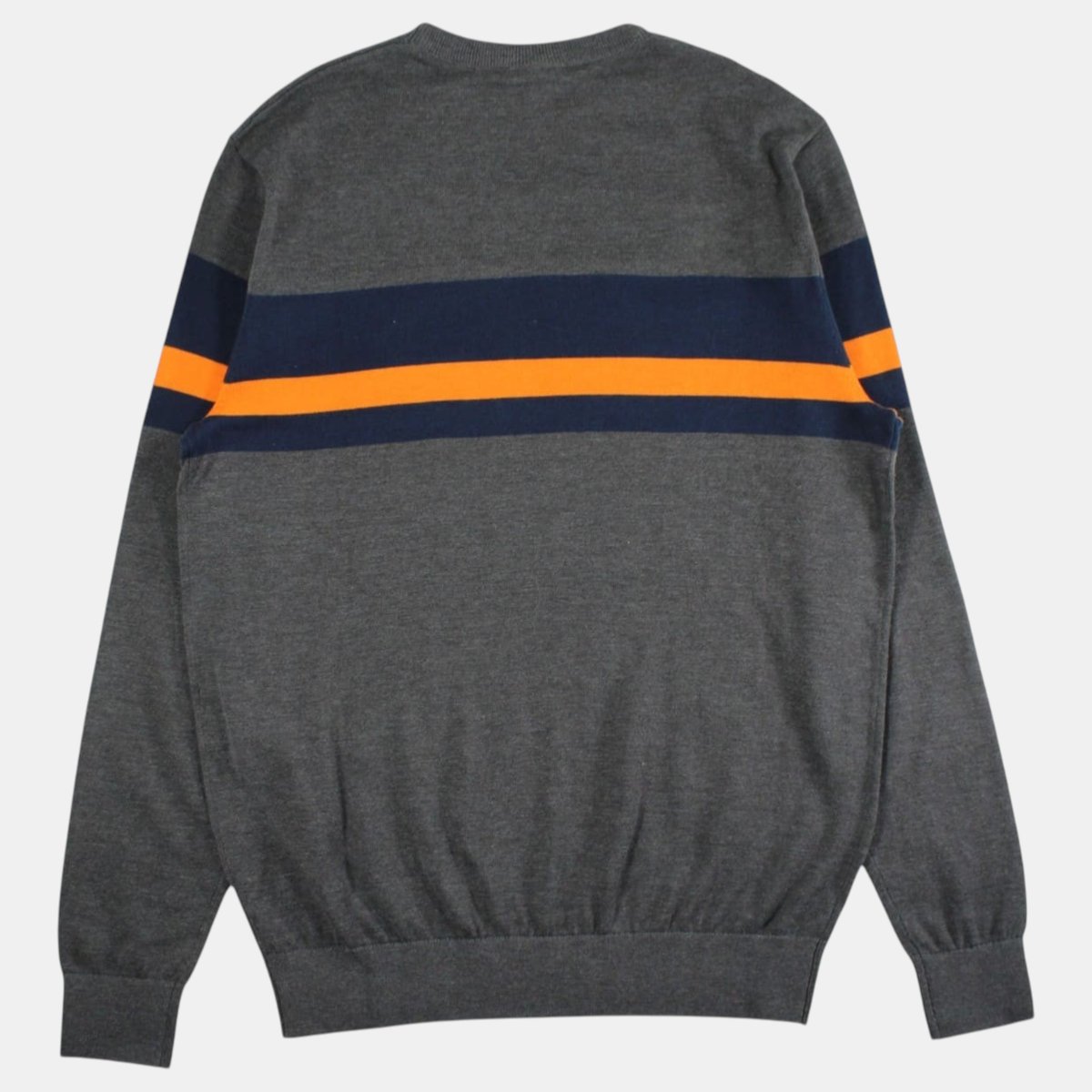 Pull style moderne à bandes contrastées gris, ELLESSE