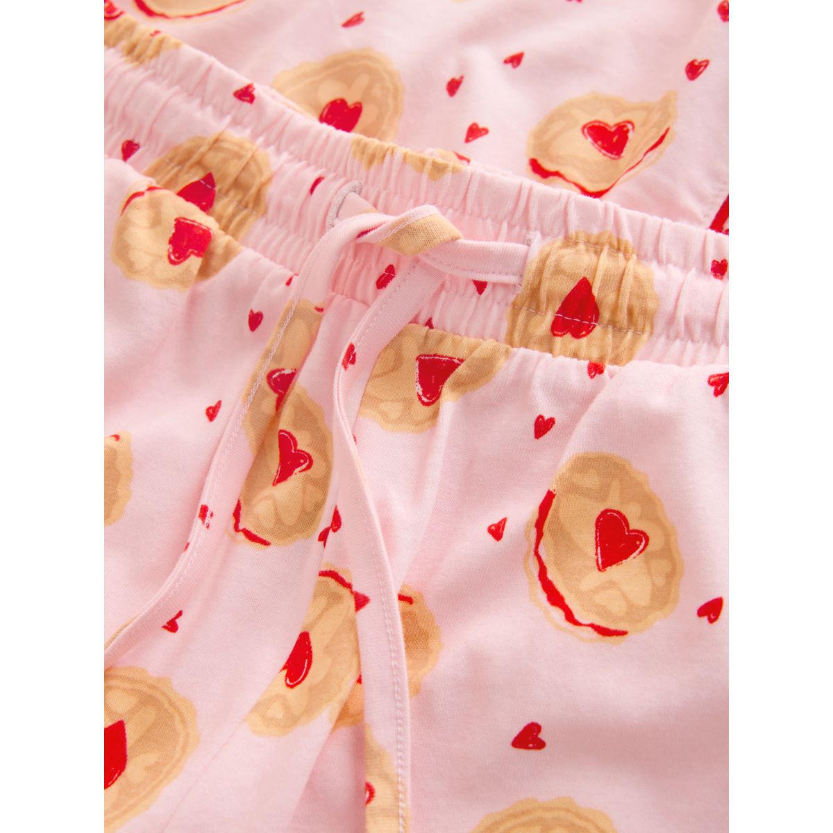 Ensemble pyjama short en jersey à boutons biscuit rose, NEXT