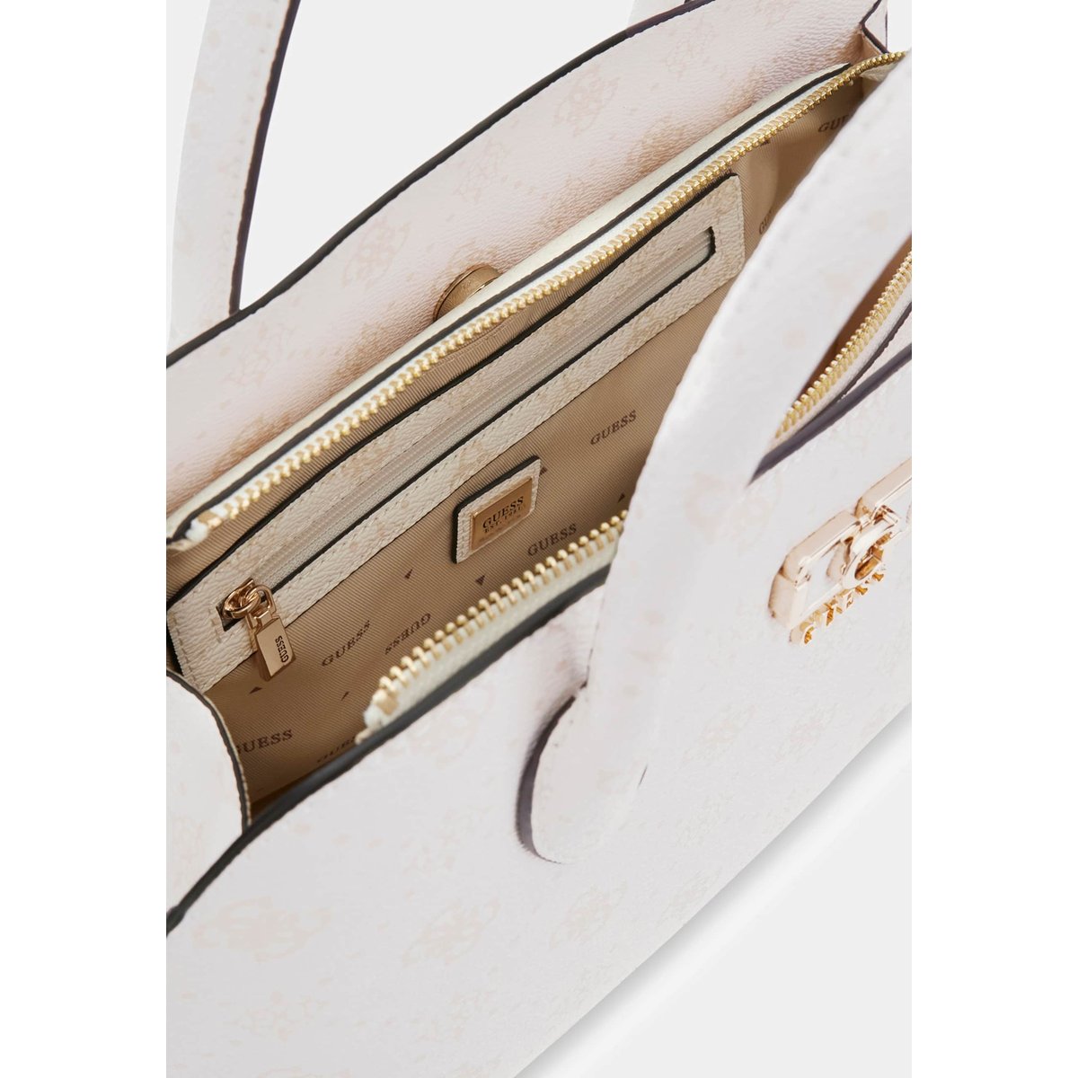 Sac À Main Emelie Logo blanc, GUESS