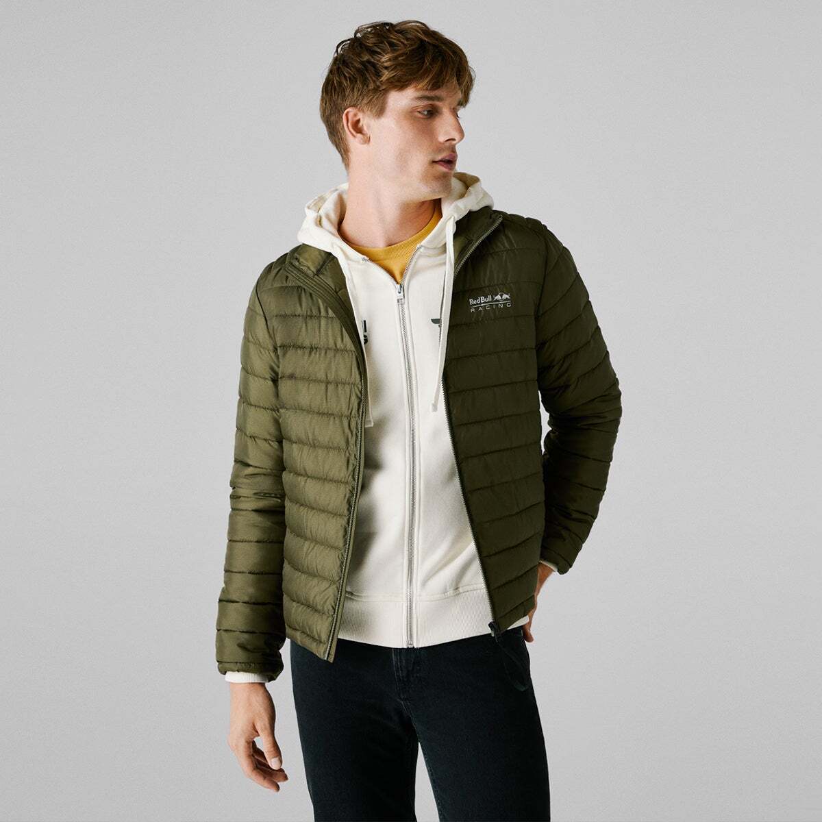 Red Bull Racing Doudoune Avec Logo Imprimé vert militaire, PEPE JEANS